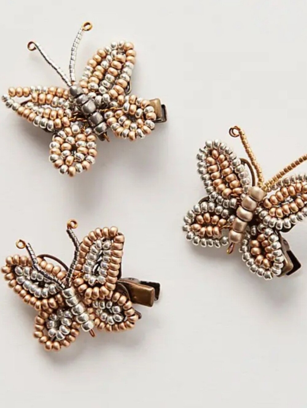 Free People Kocho Butterfly Hair Clips. Set Of 3. Retail Price $118.